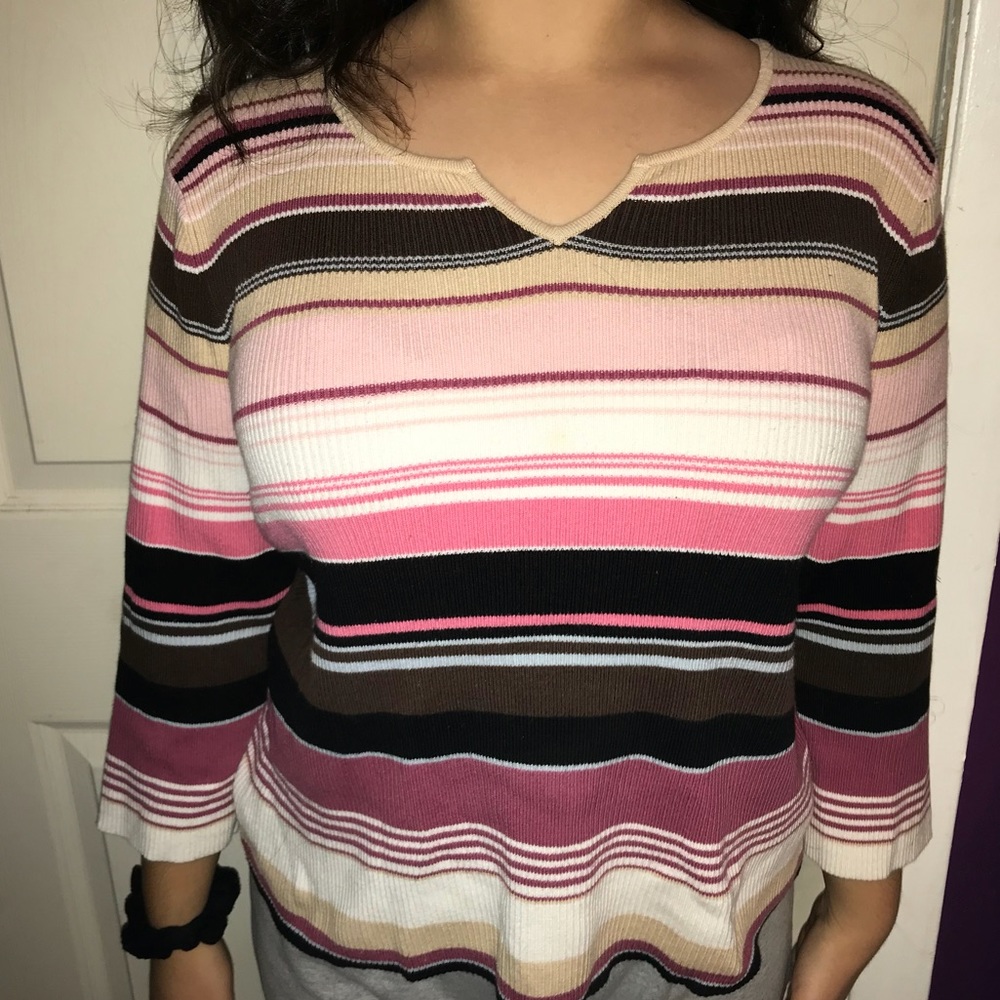 Liz Claiborne striped sweater